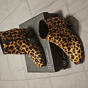 Animal print ankle boot